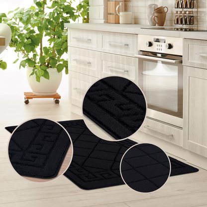 Non-Slip Geometric Gel Mat Greek Style Hallway Rug Runner Kitchen Floor Mat Size