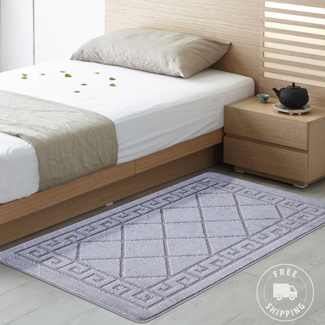 Non-Slip Geometric Gel Mat Greek Style Hallway Rug Runner Kitchen Floor Mat Size