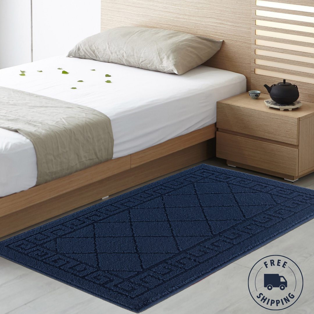 Non-Slip Geometric Gel Mat Greek Style Hallway Rug Runner Kitchen Floor Mat Size