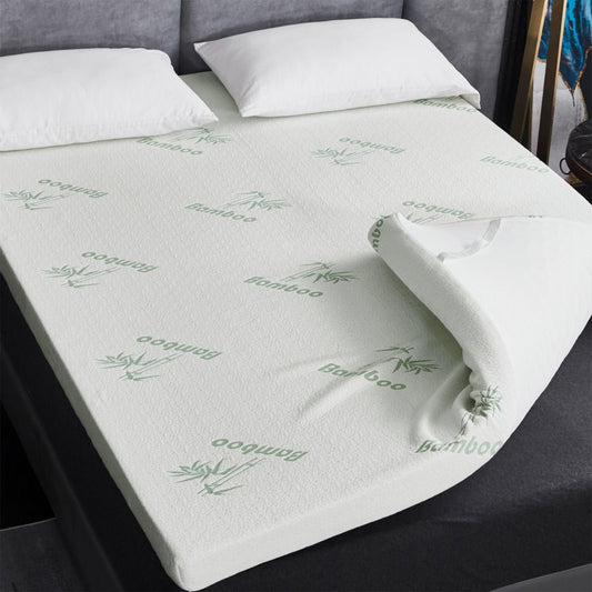 2 & 4 Inch Thick Bamboo Foam Mattress Topper 5 Zone Mattress Enhancer