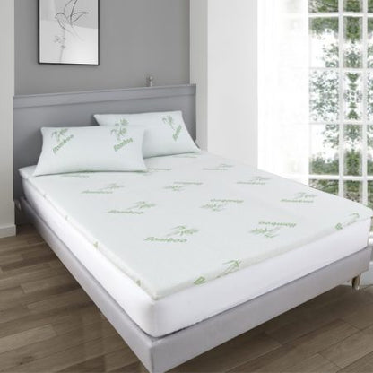 5cm Thick Memory Foam Mattress Topper Extra Deep Bamboo Removable Cover Bed Enhancer