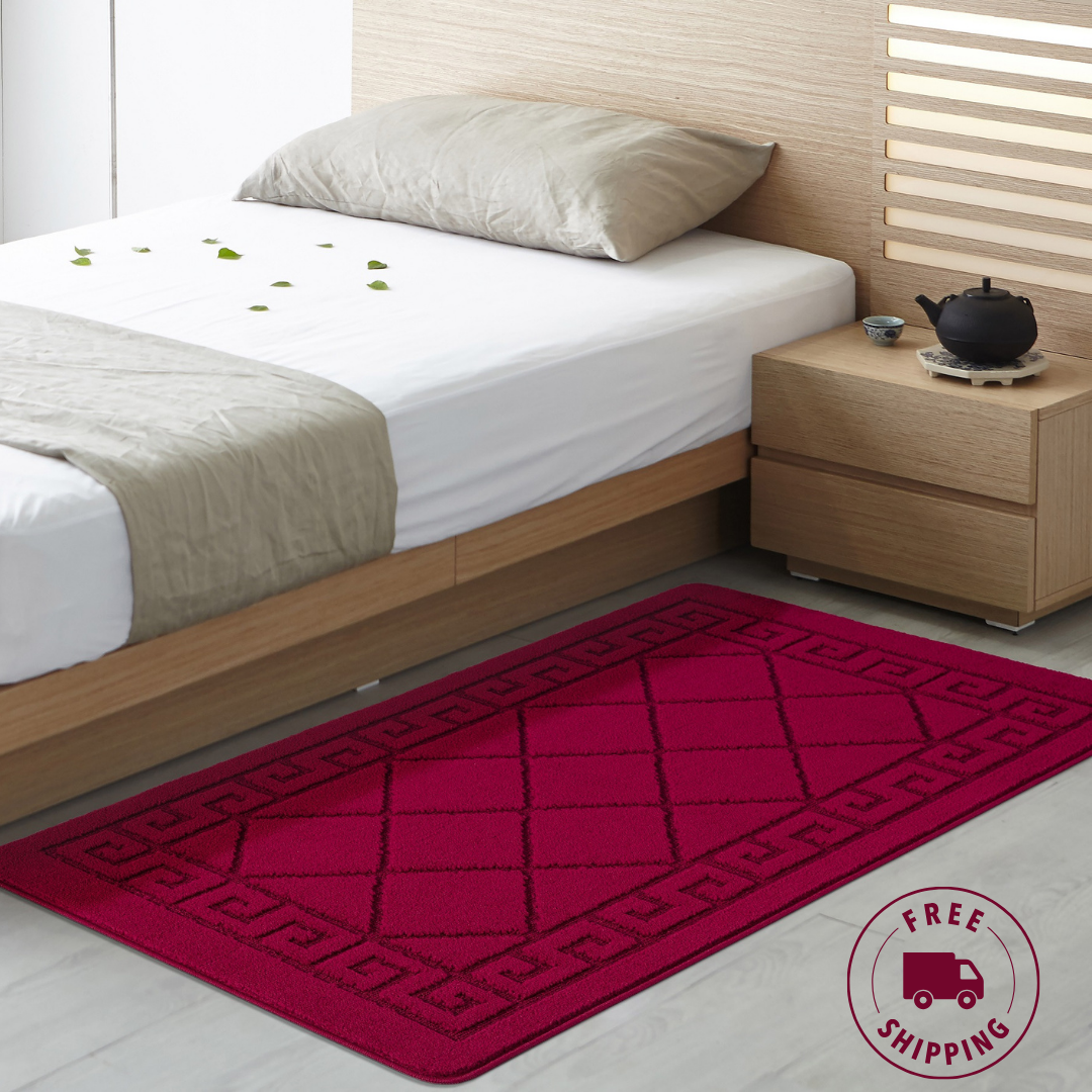 Non-Slip Geometric Gel Mat Greek Style Hallway Rug Runner Kitchen Floor Mat Size