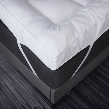 10cm Thick Microfiber Mattress Topper Hotel Quality Enhancer With Corner Straps