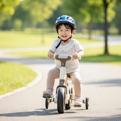 2 in 1 Toddler Balance Bike with Removable Basket  Adjustable 4 Wheel Training Bike for 1 Year Old Boys & Girls, Chainless First Ride On Bike for 12 24 Months
