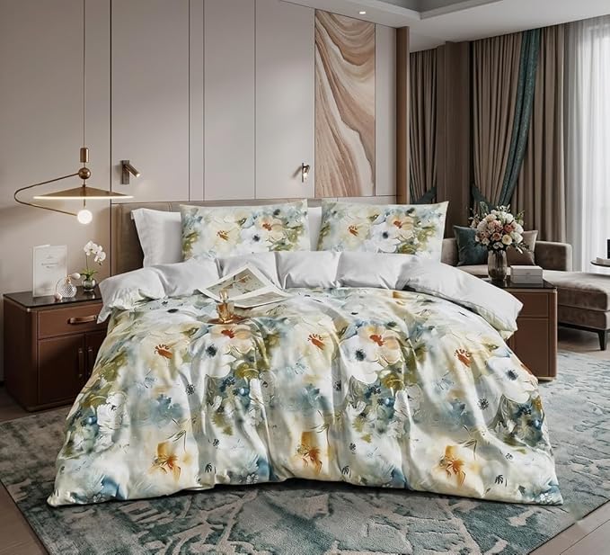 Luxury Microfiber Duvet Cover Set 3 Piece  Ultra Soft Breathable Quilt Cover with Hidden Zipper Closure  Lightweight Hypoallergenic Bedding Set with 2 Pillowcases