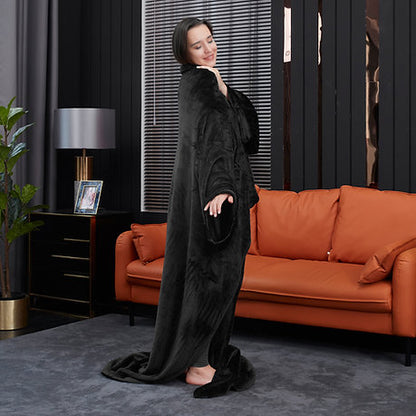 Wearable Lounge Blanket Soft Sherpa Fleece Snuggly & Warm Comfortable Sofa Throw