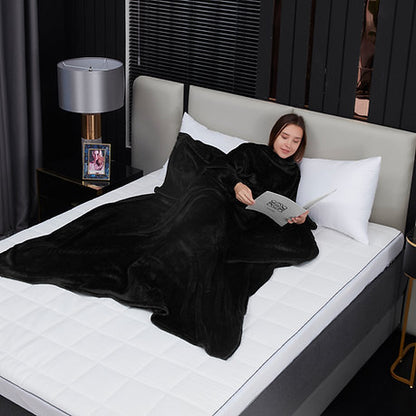 Wearable Lounge Blanket Soft Sherpa Fleece Snuggly & Warm Comfortable Sofa Throw