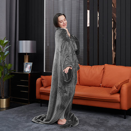 Wearable Lounge Blanket Soft Sherpa Fleece Snuggly & Warm Comfortable Sofa Throw