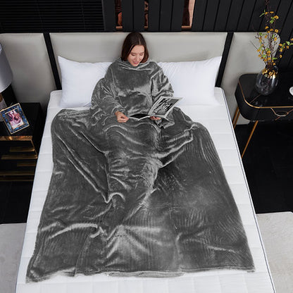 Wearable Lounge Blanket Soft Sherpa Fleece Snuggly & Warm Comfortable Sofa Throw