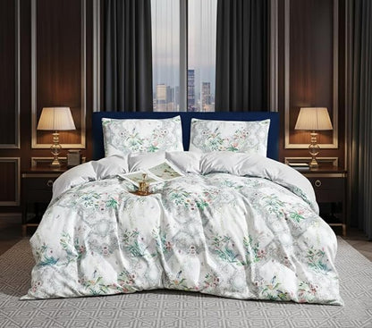 Luxury Microfiber Duvet Cover Set 3 Piece  Ultra Soft Breathable Quilt Cover with Hidden Zipper Closure  Lightweight Hypoallergenic Bedding Set with 2 Pillowcases