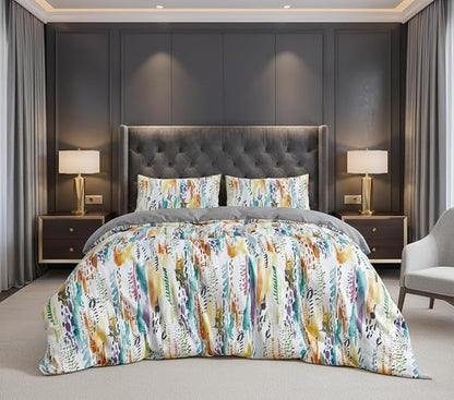 Luxury Microfiber Duvet Cover Set 3 Piece  Ultra Soft Breathable Quilt Cover with Hidden Zipper Closure  Lightweight Hypoallergenic Bedding Set with 2 Pillowcases