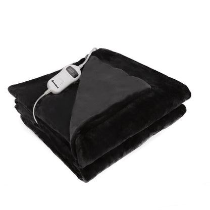 Luxurious Electric Heated Blanket With Digital Controller Soft Fleece Sofa Throw