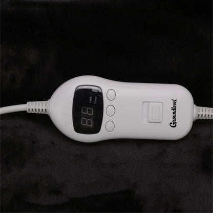 Luxurious Electric Heated Blanket With Digital Controller Soft Fleece Sofa Throw