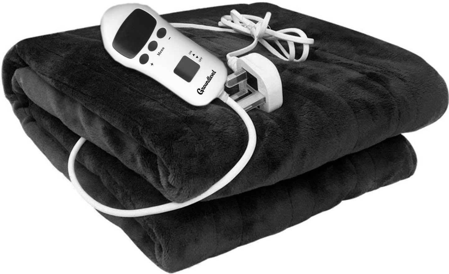 Luxurious Electric Heated Blanket With Digital Controller Soft Fleece Sofa Throw