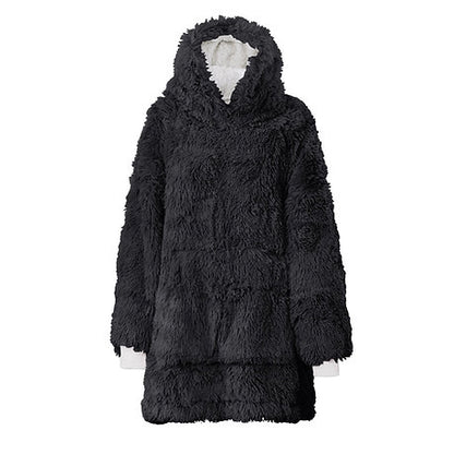 Teddy Faux Fur Fluffy Fleece Hoodie Ladies Oversized Hooded Hoodies Top