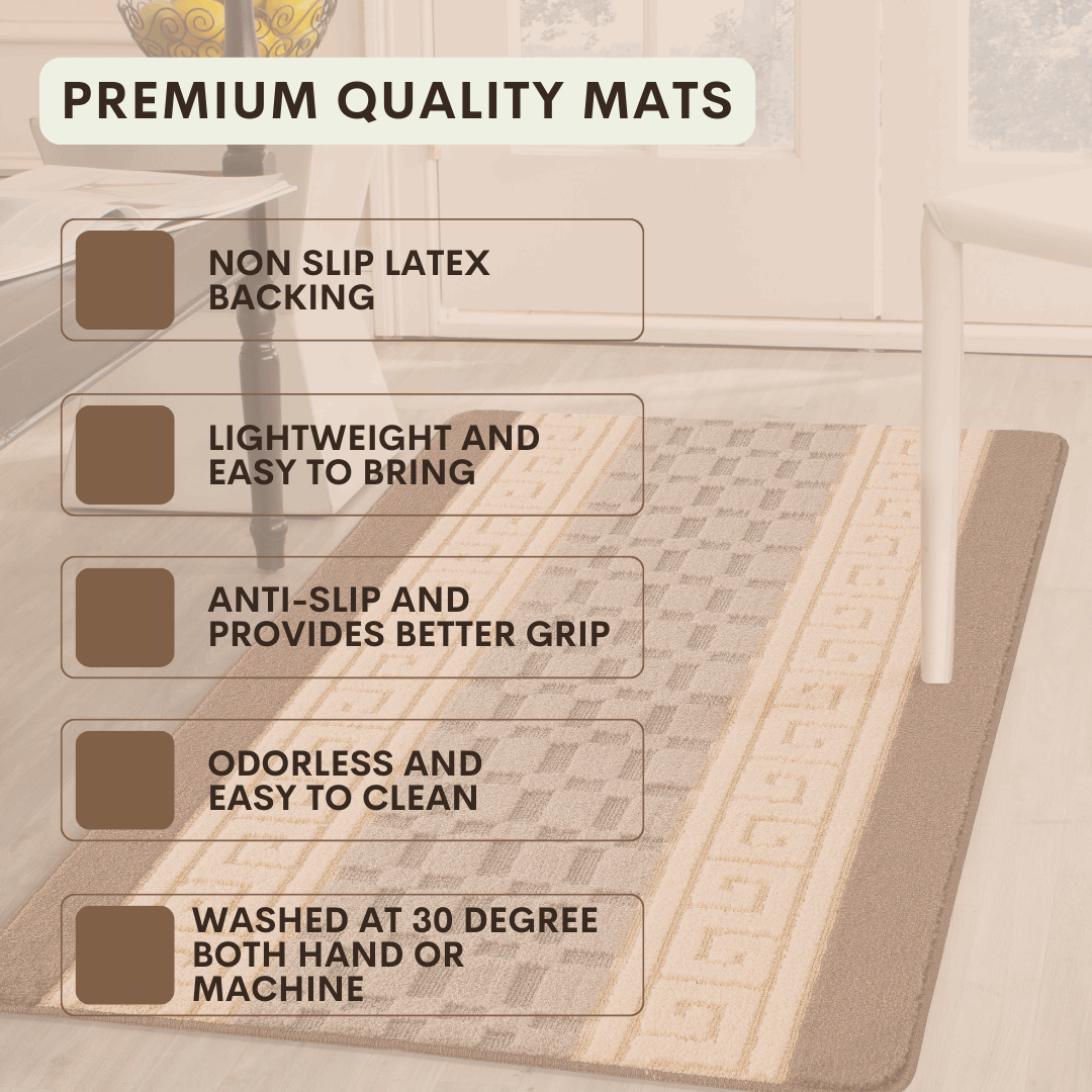 Door mat Mat Rug Non-Slip Gel Back for Kitchen Washable Runner Rugs for Hallways
