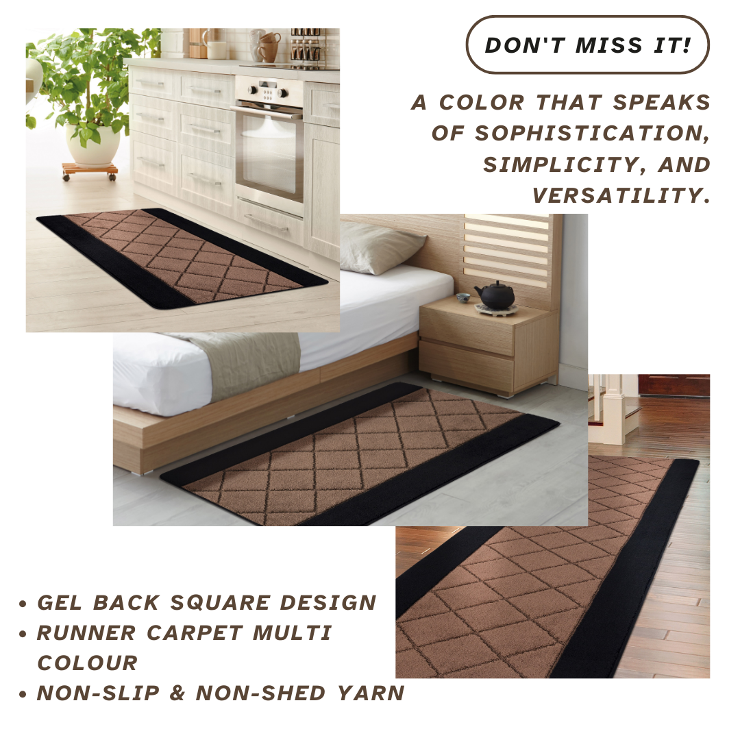 Non-Slip Gel Mat Greek Style Geometric Hallway Rug Runner Kitchen Floor Mat Uk