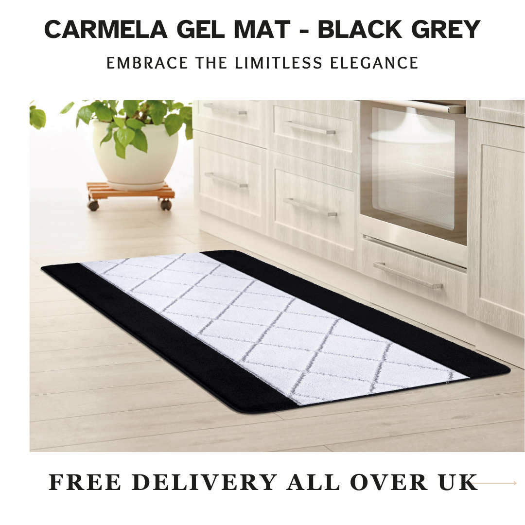 Non-Slip Gel Mat Greek Style Geometric Hallway Rug Runner Kitchen Floor Mat Uk