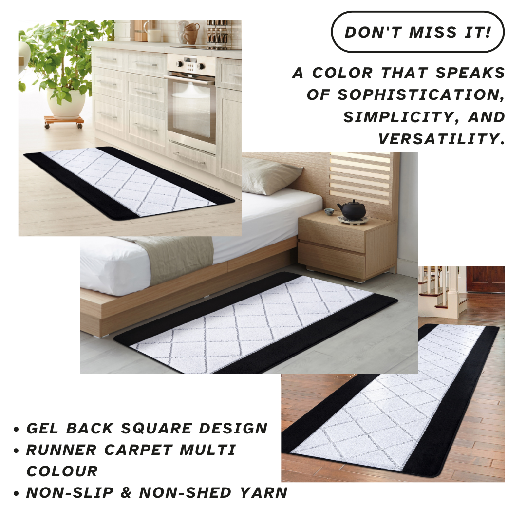 Non-Slip Gel Mat Greek Style Geometric Hallway Rug Runner Kitchen Floor Mat Uk