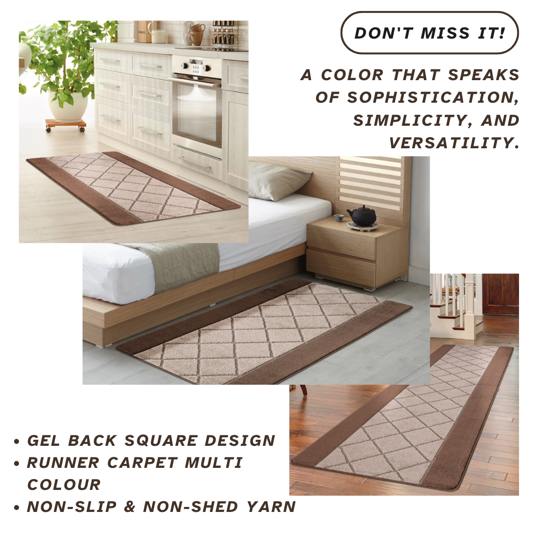 Non-Slip Gel Mat Greek Style Geometric Hallway Rug Runner Kitchen Floor Mat Uk