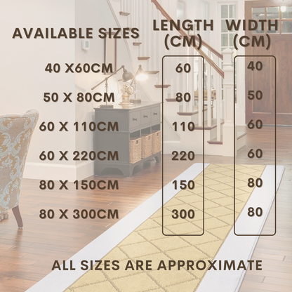 Non-Slip Gel Mat Greek Style Geometric Hallway Rug Runner Kitchen Floor Mat Uk
