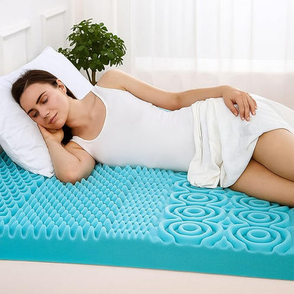 7 Zone Memory Foam Mattress Topper  Cooling  Mattress Enhancer  Breathable Pressure Relief Mattress Pad for Back Support