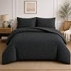 Double Duvet Cover Set Beige Tufted Bedding Set with 2 Pillowcases | Soft  Textured Geometric Quilt Cover with Hidden Zip