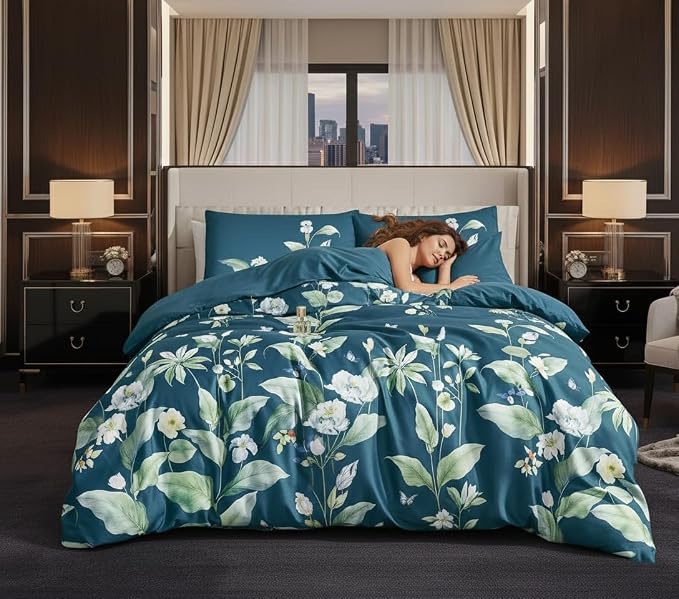 Luxury Microfiber Duvet Cover Set 3 Piece  Ultra Soft Breathable Quilt Cover with Hidden Zipper Closure  Lightweight Hypoallergenic Bedding Set with 2 Pillowcases
