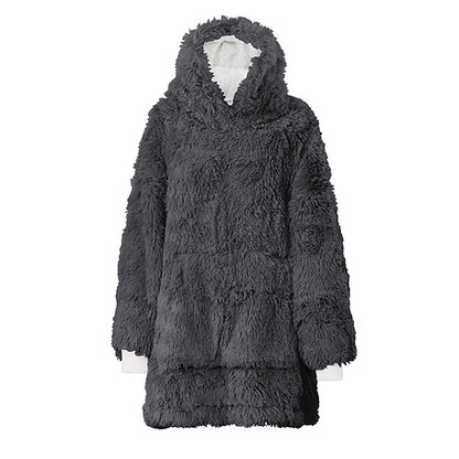 Teddy Faux Fur Fluffy Fleece Hoodie Ladies Oversized Hooded Hoodies Top