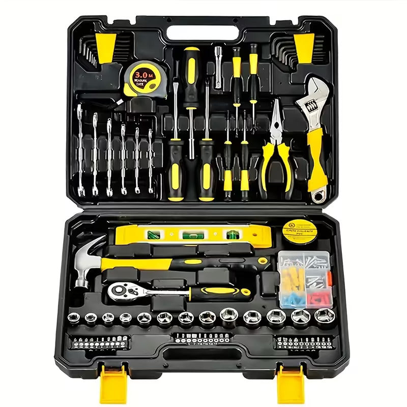 108 Piece Household Hand Tool Set with Storage Case  Home Repair, DIY Maintenance & Auto Repair Toolkit with Socket Wrenches, Screwdrivers & Essential Hand Tools