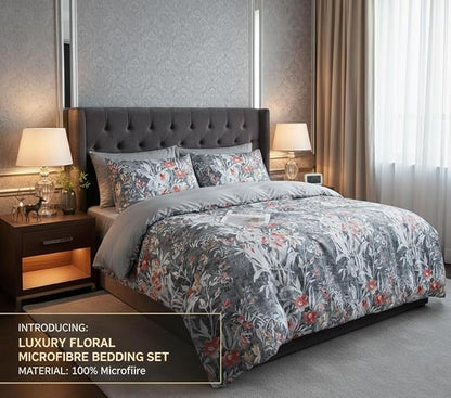 Luxury Microfiber Duvet Cover Set 3 Piece  Ultra Soft Breathable Quilt Cover with Hidden Zipper Closure  Lightweight Hypoallergenic Bedding Set with 2 Pillowcases