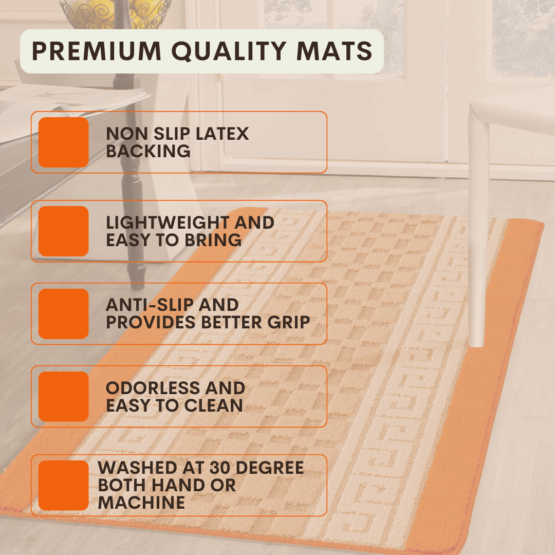 Door mat Mat Rug Non-Slip Gel Back for Kitchen Washable Runner Rugs for Hallways