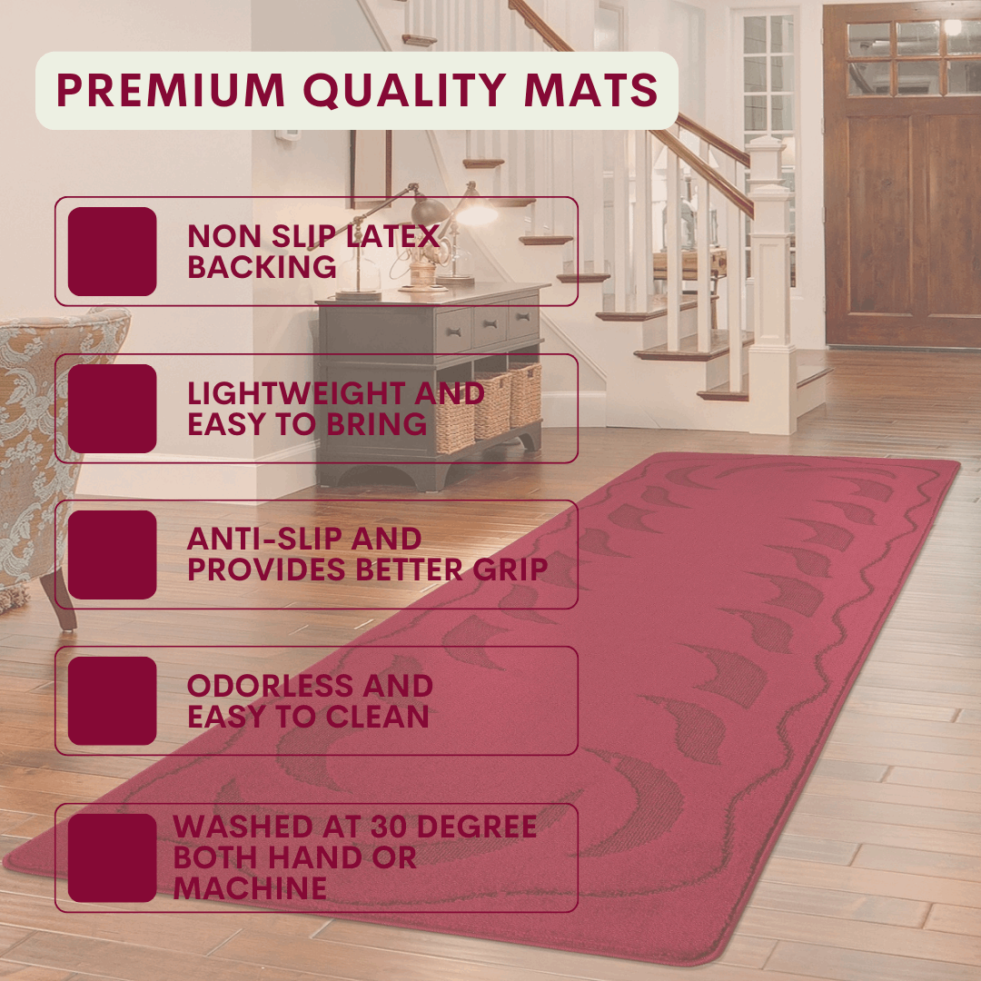 Long Hallway Kitchen Runner Door Mats Bedroom Rugs Carpet Floor Mat UK Non-Slip
