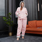 Women's Pyjama Set Snow Fleece Full Zip Hooded Top Nightwear PJ Set