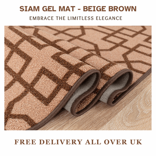 Hallway Geometric Runner Modern Kitchen Rug Non Slip Door Mat Long Floor Mats UK