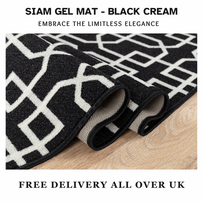 Hallway Geometric Runner Modern Kitchen Rug Non Slip Door Mat Long Floor Mats UK