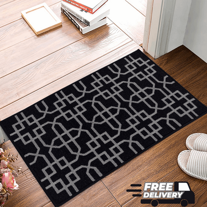 Hallway Geometric Runner Modern Kitchen Rug Non Slip Door Mat Long Floor Mats UK