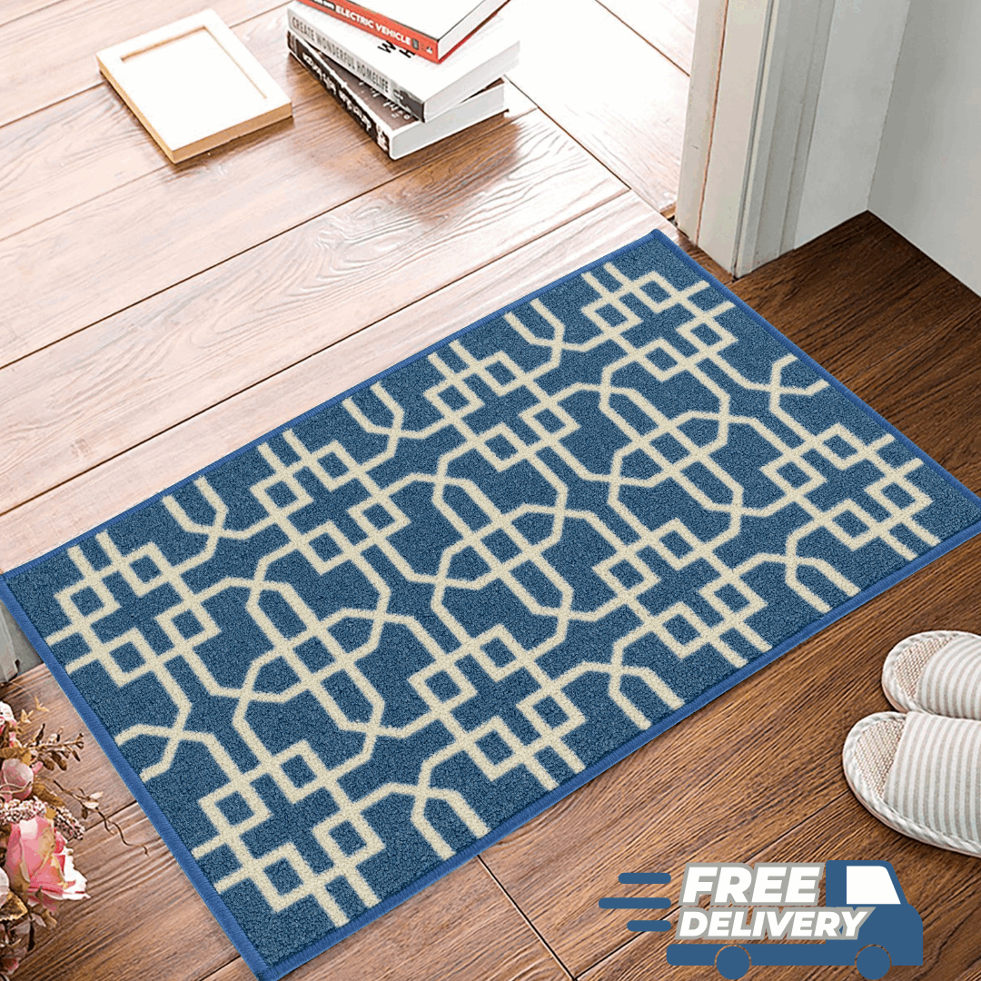 Hallway Geometric Runner Modern Kitchen Rug Non Slip Door Mat Long Floor Mats UK