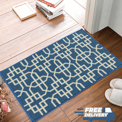 Hallway Geometric Runner Modern Kitchen Rug Non Slip Door Mat Long Floor Mats UK