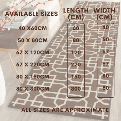 Hallway Geometric Runner Modern Kitchen Rug Non Slip Door Mat Long Floor Mats UK