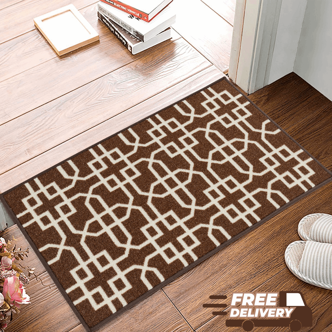 Hallway Geometric Runner Modern Kitchen Rug Non Slip Door Mat Long Floor Mats UK
