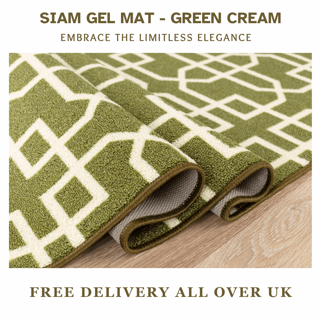 Hallway Geometric Runner Modern Kitchen Rug Non Slip Door Mat Long Floor Mats UK