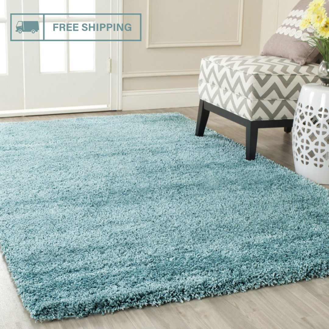 Modern Shaggy Rug Big Fluffy Carpets Floor Mats for Bedrooms Living Rooms Rug UK