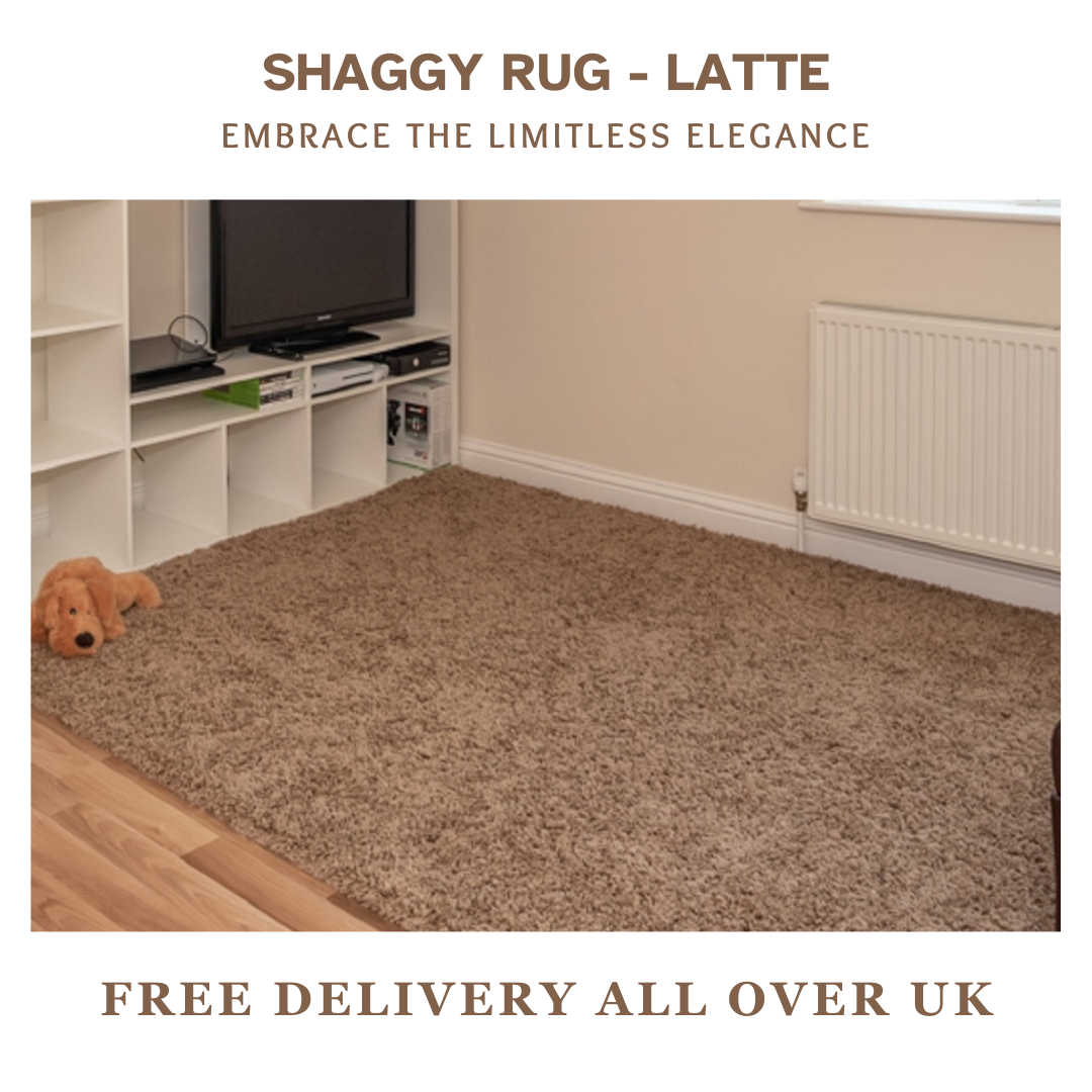 Modern Shaggy Rug Big Fluffy Carpets Floor Mats for Bedrooms Living Rooms Rug UK