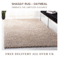 Modern Shaggy Rug Big Fluffy Carpets Floor Mats for Bedrooms Living Rooms Rug UK