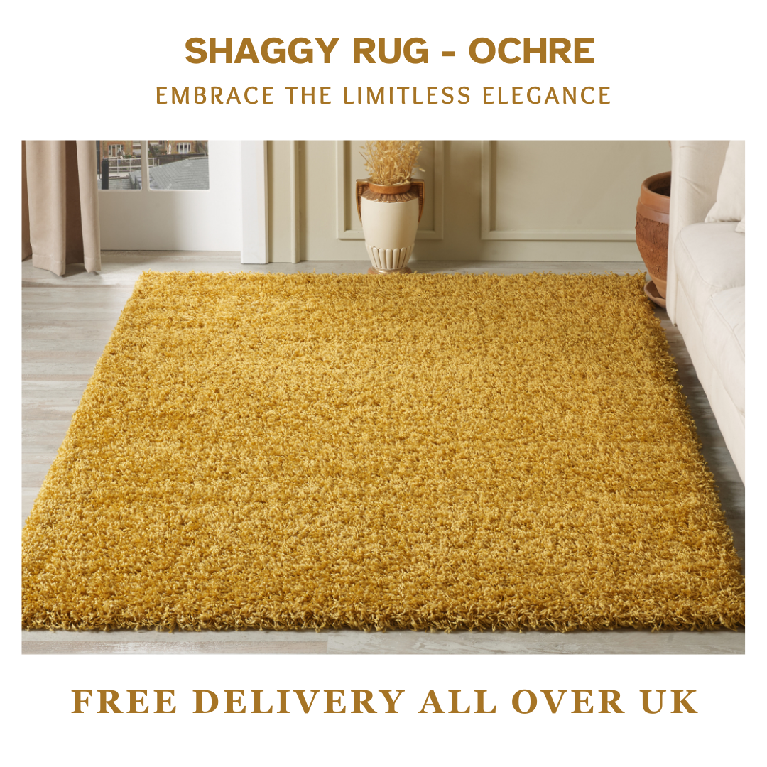 Modern Shaggy Rug Big Fluffy Carpets Floor Mats for Bedrooms Living Rooms Rug UK