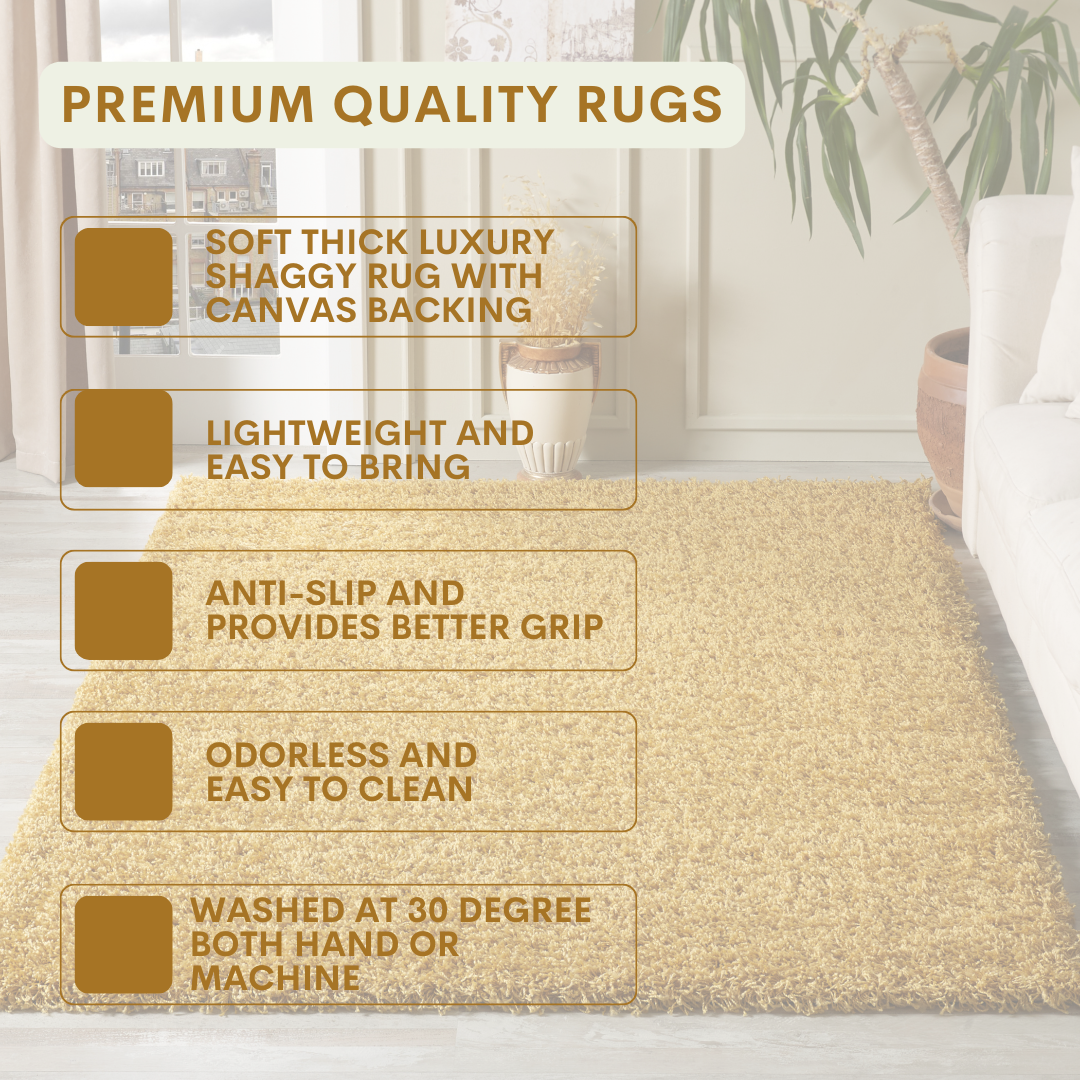 Modern Shaggy Rug Big Fluffy Carpets Floor Mats for Bedrooms Living Rooms Rug UK