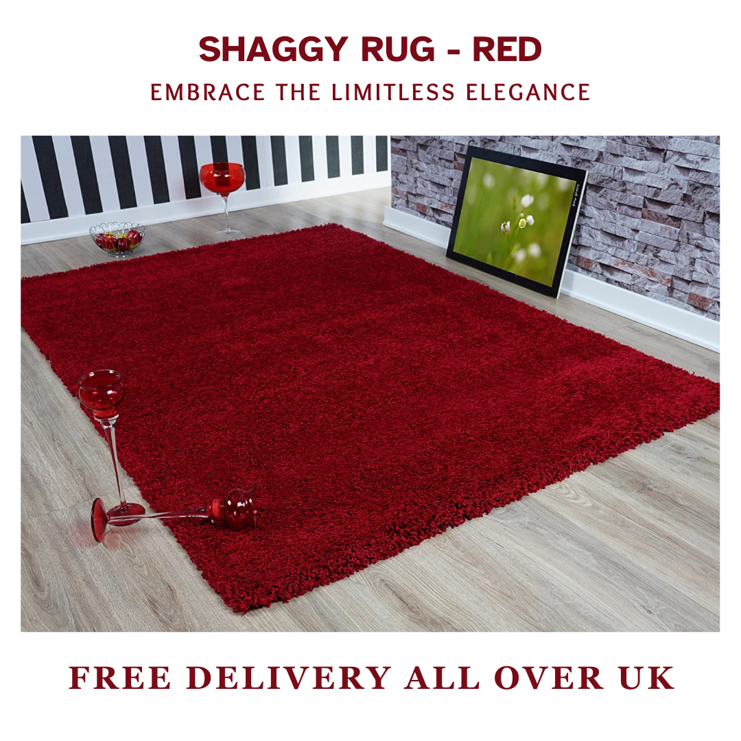 Modern Shaggy Rug Big Fluffy Carpets Floor Mats for Bedrooms Living Rooms Rug UK