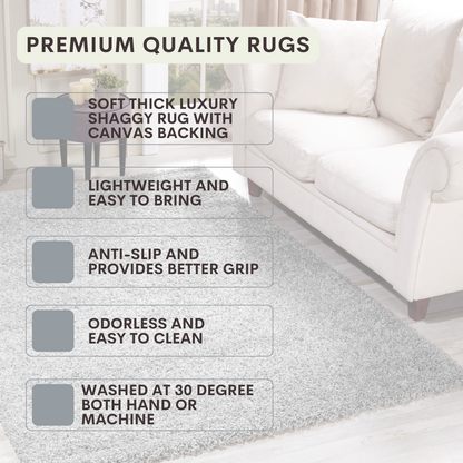 Modern Shaggy Rug Big Fluffy Carpets Floor Mats for Bedrooms Living Rooms Rug UK