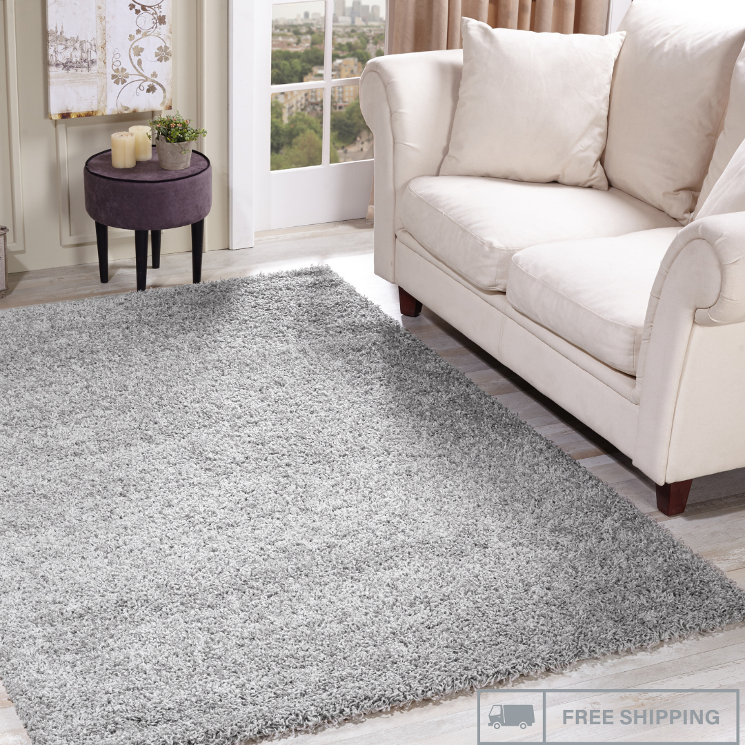 Modern Shaggy Rug Big Fluffy Carpets Floor Mats for Bedrooms Living Rooms Rug UK